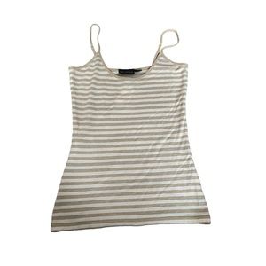 gold and white striped 90s tank top
